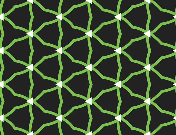 Bezešvé Geometrický Vzor Textura Nebo Pozadí Vektor Černé Zelené Bílé — Stockový vektor