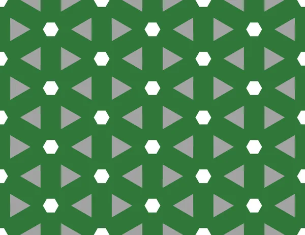 Бесшовный Геометрический Узор Текстура Вектор Фона Зеленого Белого Серого Цветов — стоковый вектор