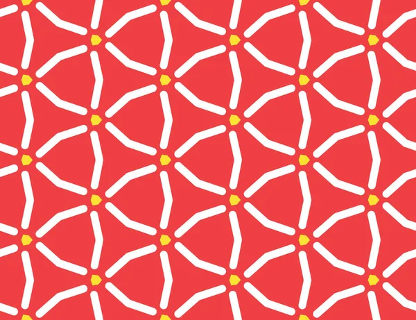 Nahtlose Geometrische Muster Texturen Oder Hintergrundvektoren Roten Weißen Und Gelben — Stockvektor