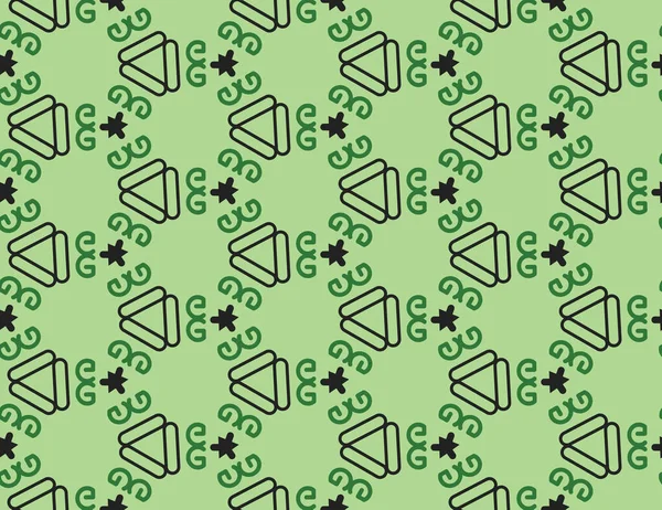 Patrón Geométrico Sin Costuras Textura Vector Fondo Colores Negro Verde — Vector de stock