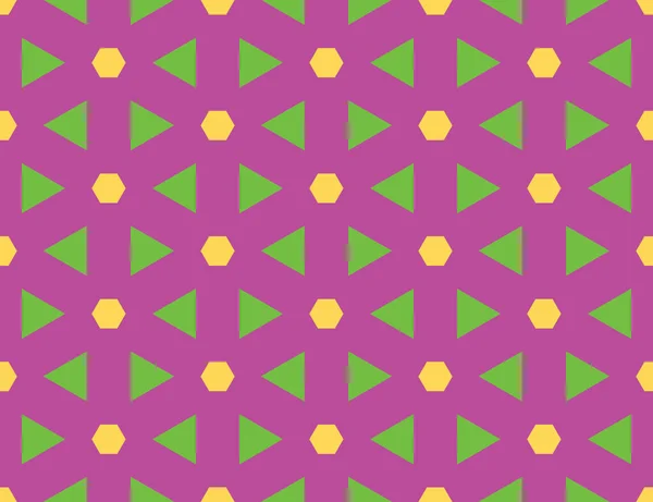 Seamless Geometric Pattern Texture Background Vector Violet Yellow Green Colors — Stock Vector