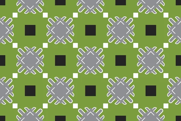 Nahtlose Geometrische Muster Texturen Oder Hintergrundvektoren Den Farben Grün Grau — Stockvektor