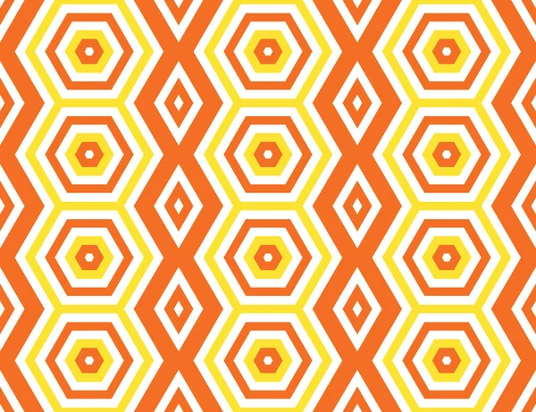 オレンジ色 白色のシームレスな幾何学模様 テクスチャまたは背景ベクトル — ストックベクタ