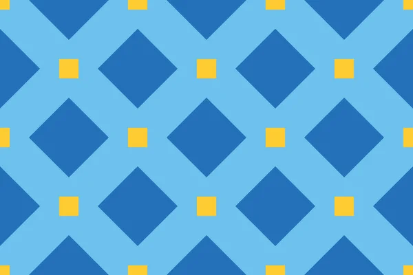 Seamless Geometric Pattern Texture Background Vector Blue Yellow Colors — Stock Vector