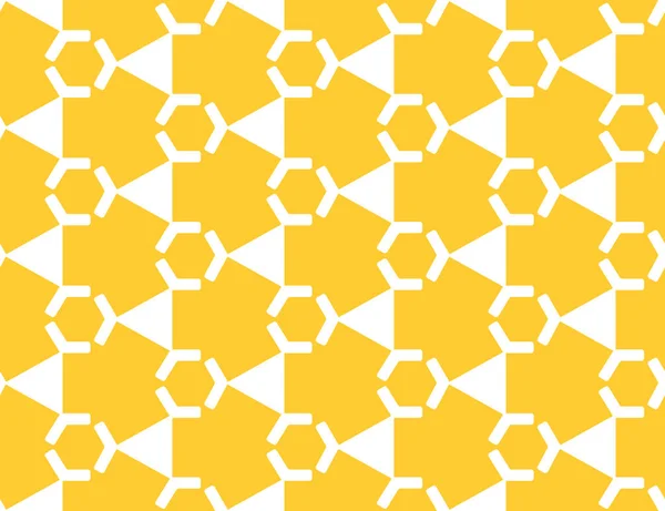 黄色と白の色でシームレスな幾何学模様 テクスチャや背景ベクトル — ストックベクタ