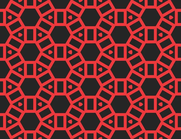 Bezešvé Geometrický Vzor Textura Nebo Pozadí Vektor Černé Červené Barvě — Stockový vektor