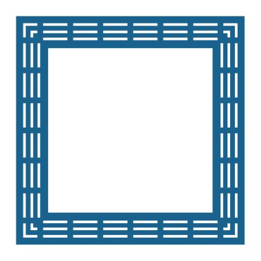 Renkli çerçeve, boş arkaplan tasarımı mavi ve beyaz renklerde.