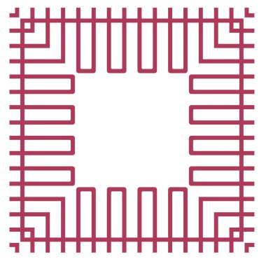 Renkli çerçeve, boş arkaplan vektör tasarımı kırmızı renkte.