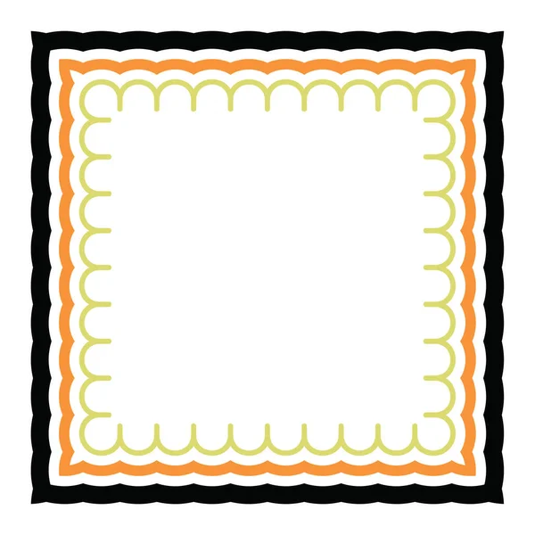 彩色框架 空白背景矢量设计 橙色和绿色 — 图库矢量图片