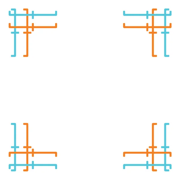 Barevný Rám Prázdný Vektor Pozadí Modrých Oranžových Barvách — Stockový vektor