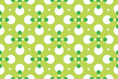 Yeşil ve beyaz renklerde kusursuz geometrik desen, doku veya arkaplan vektörü.