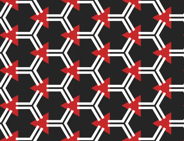 Nahtlose Geometrische Muster Texturen Oder Hintergrundvektoren Schwarzen Roten Und Weißen — Stockvektor