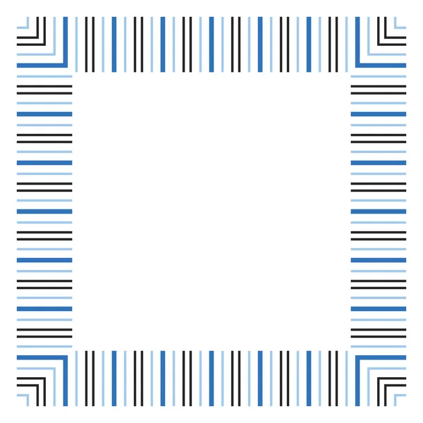 Gekleurd Frame Blanco Achtergrond Vector Ontwerp Blauwe Zwarte Kleuren — Stockvector