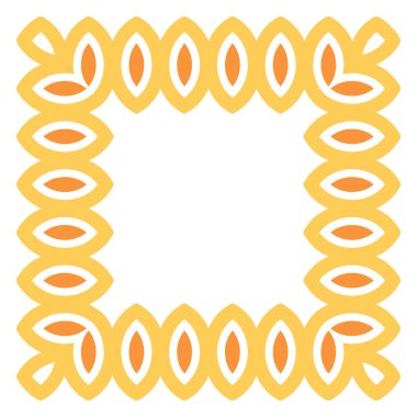 Renkli çerçeve, boş arkaplan vektör tasarımı sarı ve turuncu renklerde.