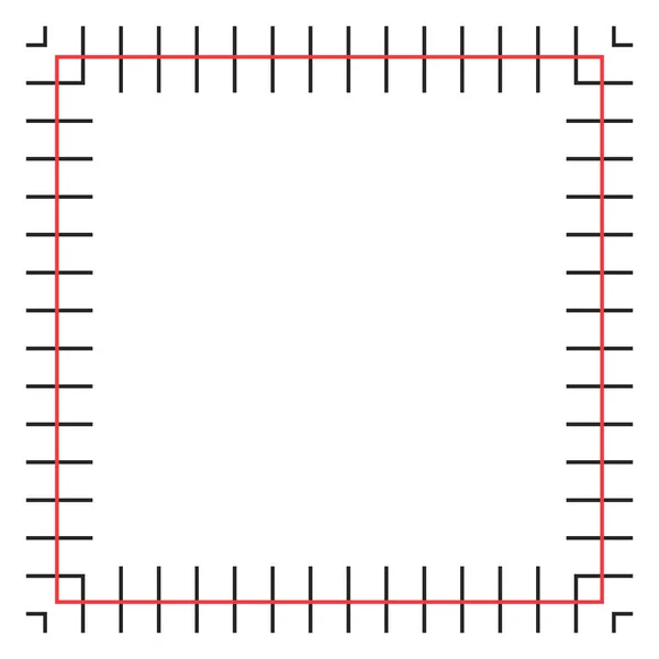 Gekleurd Frame Blanco Achtergrond Vector Ontwerp Zwarte Rode Kleuren — Stockvector