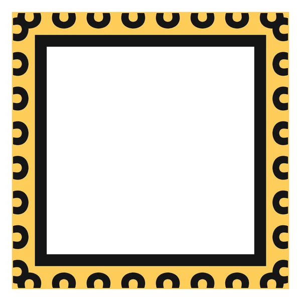 彩色框架 黄色和黑色的空白背景矢量设计 — 图库矢量图片