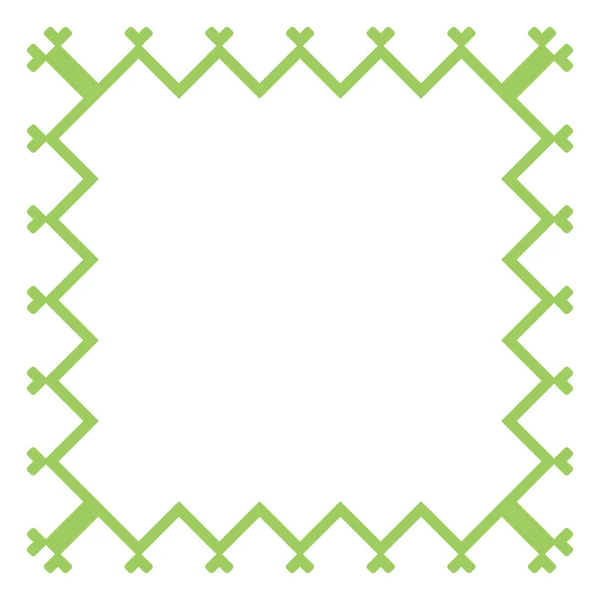 Moldura Colorida Design Vetor Fundo Branco Cores Verde Branco — Vetor de Stock