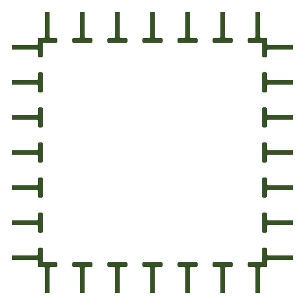 Cadre Coloré Dessin Vectoriel Arrière Plan Blanc Vert — Image vectorielle