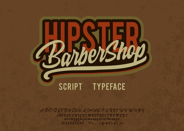 Hipster Barbería — Vector de stock