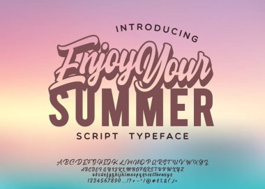 İyi tatiller. El yapımı yazı tipi. Yaz tatili. 