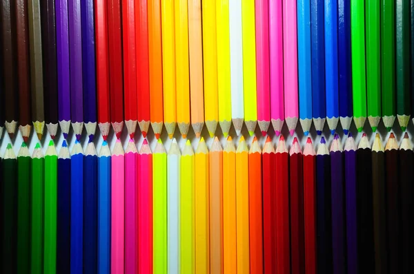 Achtergrond Van Potlood Kleur Voor Creativiteit Van Kinderen — Stockfoto