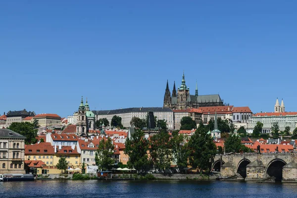 Vitus Cathedral Nicholas Cathedral Charles Bridge Prague — Stock Photo, Image