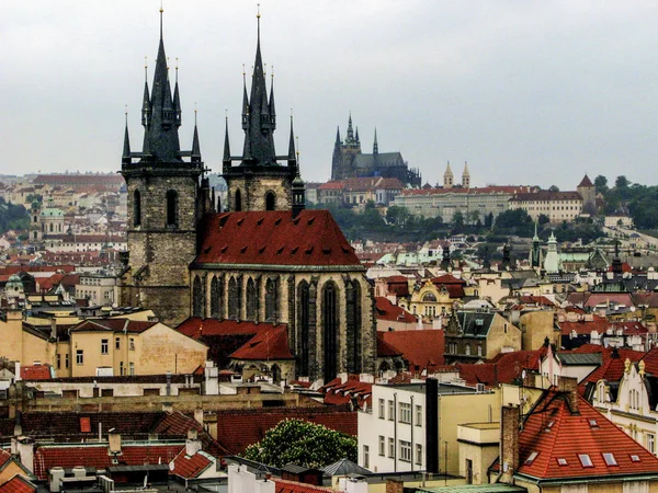 Duas Das Catedrais Praga — Fotografia de Stock