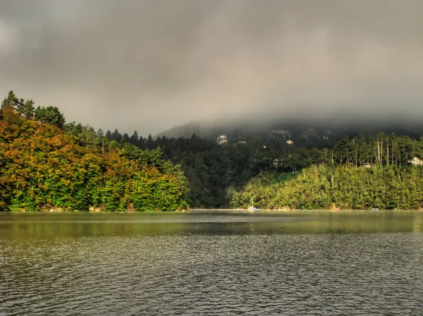 Matin Brumeux Sur Rivière — Photo