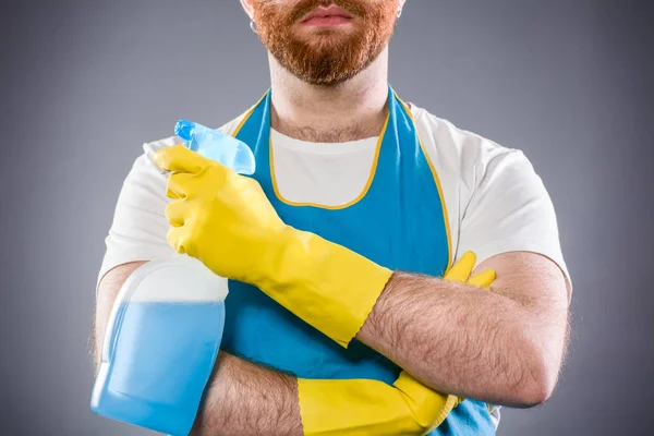 Homem mais limpo com barba — Fotografia de Stock