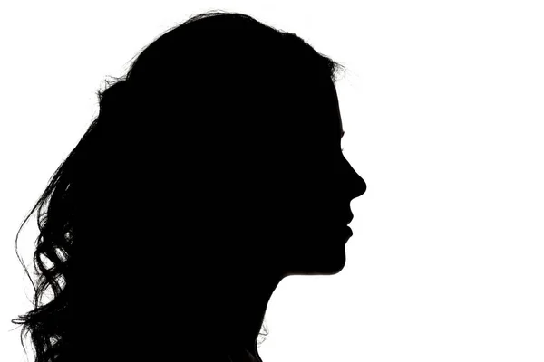Sylwetka kobieta na białym tle — Zdjęcie stockowe