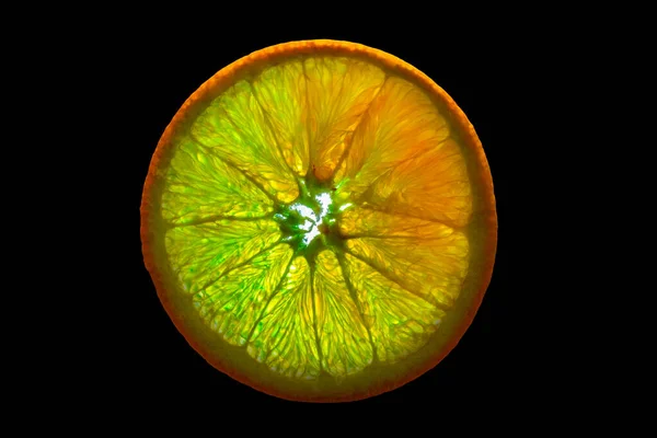 백라이트 오렌지 슬라이스 — 스톡 사진