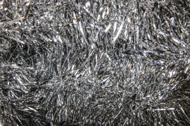 Gümüş çelenk arka planı. Noel arkaplanı