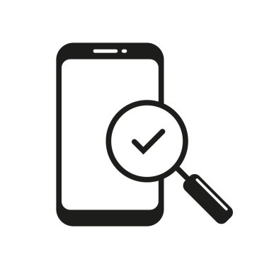 smartphone search icon illustration isolated vector sign symbol. EPS 10