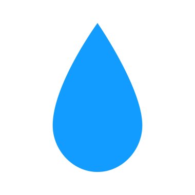 Beyaz arka planda yalıtılmış siyah damla vektör simgesi veya yağmur simgesi