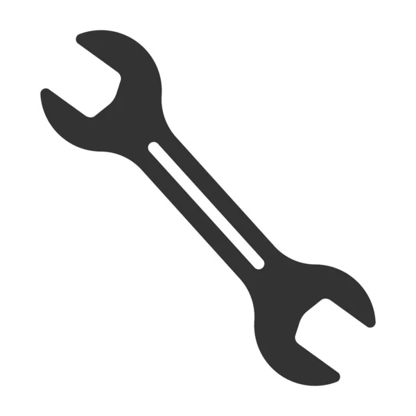 Llave Icono en estilo plano de moda aislado sobre fondo gris. Spanner símbolo para el diseño de su sitio web, logotipo, aplicación, interfaz de usuario. Ilustración vectorial, EPS10 . — Vector de stock