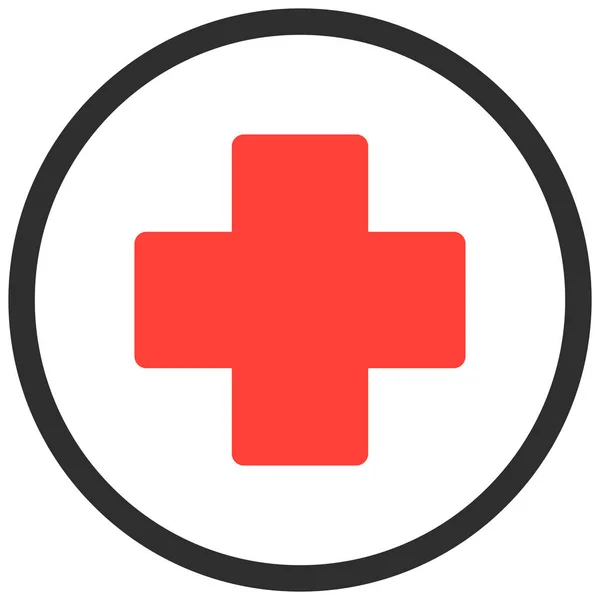 First aid medical sign flat vector icon for app and website — Stock Vector