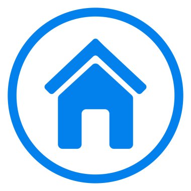 Home Icon vector. Simple flat symbol. Perfect blue pictogram illustration on white background.