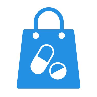 Torba ikonu düz stil. Beyaz izole edilmiş arka planda el çantası işaret vektör çizimi. Paket iş konsepti.