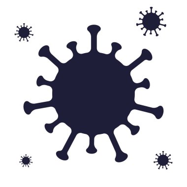 Coronavirus Bakteri Hücre Simgesi, 2019-nCoV Roman Coronavirus Bakterisi. Enfeksiyon yok ve Coronavirus Kavramını Durdur. Çin 'de tehlikeli Coronavirus hücresi, Wuhan. İzole Vektör Simgesi