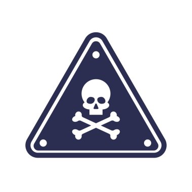 Üçgen tehlike işareti çizimi beyaz arkaplanda izole edildi. EPS 10