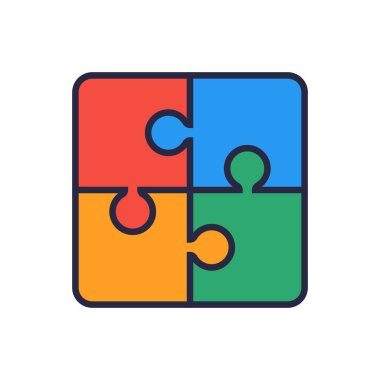 Bulmaca vektör çizimi. Eps 10. Beyaz arkaplanda vektör simgesi.