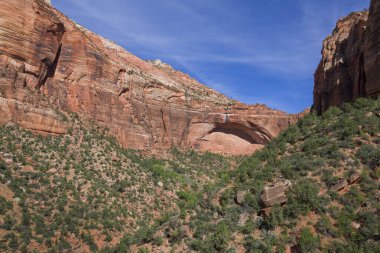 Zion Ulusal Parkı 'ndaki Kaya oluşum Mağarası, ABD