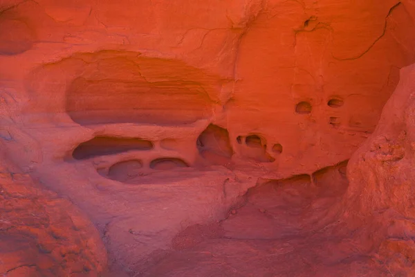 Mur Rocheux Rouge Avec Différentes Formations Structures Détails Tons Rouges — Photo