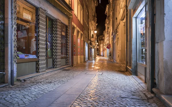 Calle Estrecha Ciudad Coimbra Durante Noche Portugal — Foto de Stock