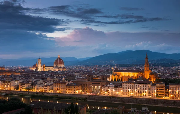 Skyline Florencia Con Catedral Santa Maria Del Fiore Iglesia Santa — Foto de Stock