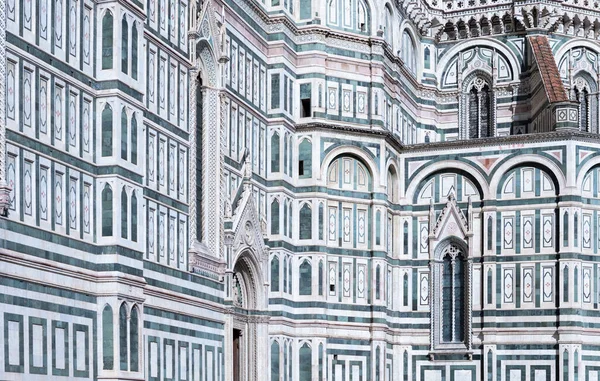 Grün Weiße Fassade Der Kathedrale Santa Maria Del Fiore Florenz — Stockfoto