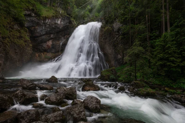 Gollinger Waterfall Forest River Schwarzbach Close Berchtesgaden Bavaria — Stock Photo, Image