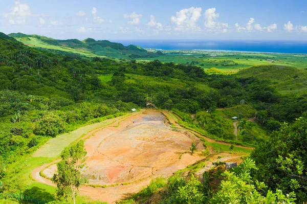 23 кольорові землі в Vallee des Couleurs. Маврикій острів — стокове фото