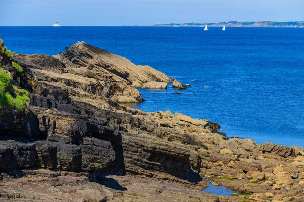 Incredible seascape on the Crozon Peninsula. Finister. Brittany. — Stock Photo, Image
