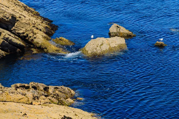 Otroligt sjölandskap på Crozonhalvön. Fruktansvärt. Bretagne. — Stockfoto